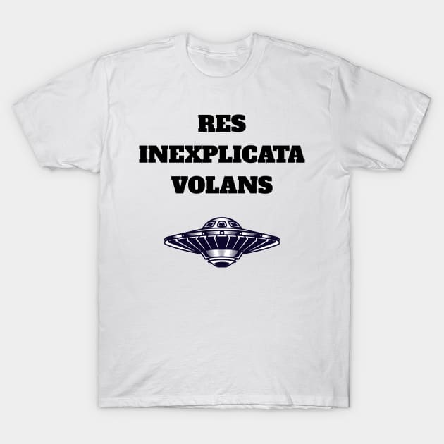 RES INEXPLICATA VOLANS (Unexplained Flying Object) T-Shirt by DMcK Designs